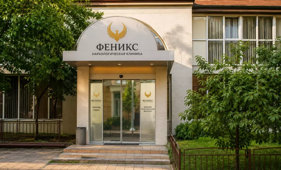 Вход в наркологическую клинику «Феникс» в Опочке